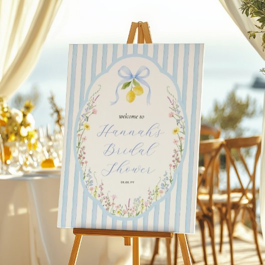 Posey Wildflower Blaue Schleife Bridal Shower Will Poster