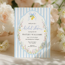 Posey Wildflower Blaue Schleife Hochzeitsdusche Ei