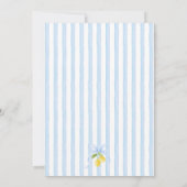 Posey Wildflower Blaue Schleife Hochzeitsdusche Ei Einladung (Rückseite)