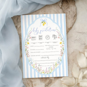 Posey Wildflowers Blaue Schleife Baby Vorhersage S Einladung