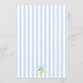 Posey Wildflowers Blue Bow Baby Predictions Game Einladung (Rückseite)