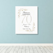 Posh 70. Platinum Geburtstag Leinwanddruck (Insitu (Holzboden))