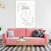 Posh 70. Platinum Geburtstag Leinwanddruck (Insitu (Wohnzimmer))