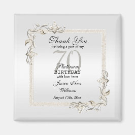 Posh 70. Platinum Geburtstag Magnet