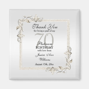 Posh 70. Platinum Geburtstag Magnet