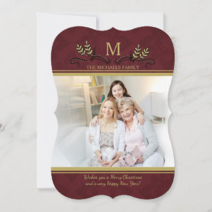Posh Accents Foto Holiday Card Feiertagskarte