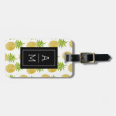 Posh Ananas-mit Monogramm Gepäck-Umbau Gepäckanhänger (Vorderseite horizontal)