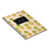 Posh Ananas-mit Monogramm Notizbuch Notizblock (Rechte Seite)