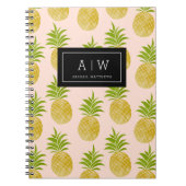 Posh Ananas-mit Monogramm Notizbuch Notizblock (Vorderseite)