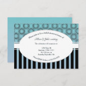 Posh Aquamarin und Blue Brautparty Einladung (Vorne/Hinten)