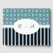 Posh Aquamarin und Blue Wedding Day Gästebuch (Rückseite)