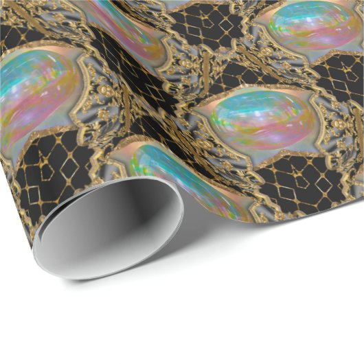 Posh Baroque Frisson Geschenkpapier (Rolleneckpunkt)