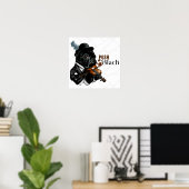 Posh Black Frenchie Bulldog Poster (Heimbüro)