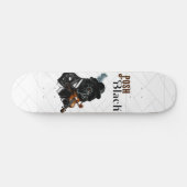 Posh Black Frenchie Bulldog Skateboard (Horizontal)
