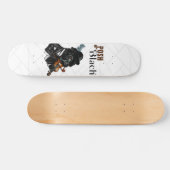 Posh Black Frenchie Bulldog Skateboard (Horizontal)