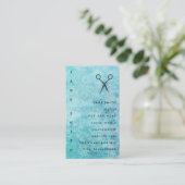 Posh Blue Gray Texture Stylist Visitenkarte (Stehend Vorderseite)