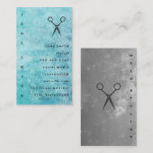 Posh Blue Gray Texture Stylist Visitenkarte (Vorne/Hinten)