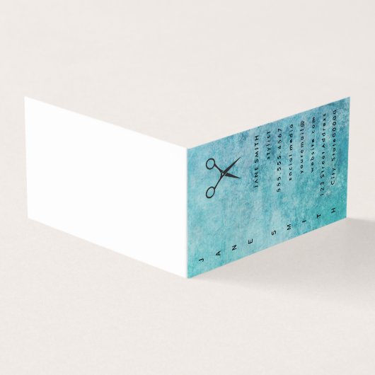 Posh Blue Gray Texture Stylist Visitenkarten (Vorderseite)