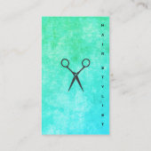 Posh Blue Green Texture Stylist Visitenkarte (Rückseite)