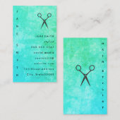 Posh Blue Green Texture Stylist Visitenkarte (Vorne/Hinten)