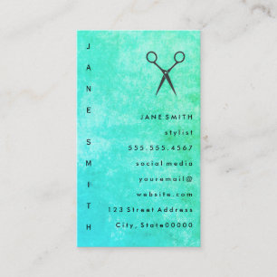 Posh Blue Green Texture Stylist Visitenkarte