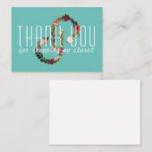 Posh Blumenlogo Danke Notiz Visitenkarte (Vorne/Hinten)