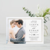 Posh Border Foto Wedding Einladung PBD (Stehend Vorderseite)