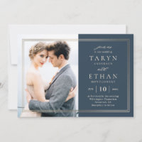 Posh Border Foto Wedding Einladung PBD