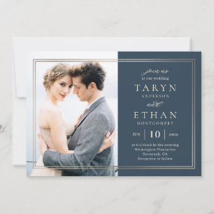 Posh Border Foto Wedding Einladung PBD