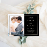 Posh Border Foto Wedding Einladung PBD