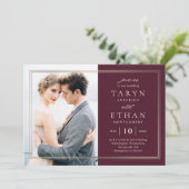 Posh Border Foto Wedding Einladung PBD (Stehend Vorderseite)