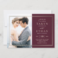 Posh Border Foto Wedding Einladung PBD