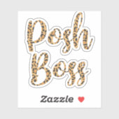 Posh Boss 3" Notebook-Decal | Leopard bedruckt Aufkleber (Blatt)