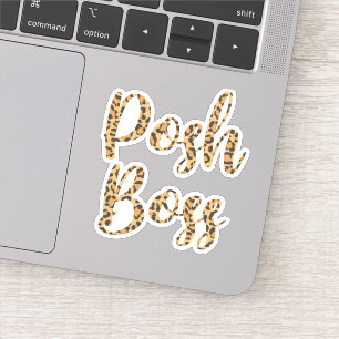 Posh Boss 3" Notebook-Decal Leopard bedruckt Aufkleber