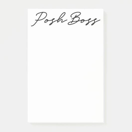 Posh Boss 4x6 Minimalistische Sticknotizen Post-it Klebezettel (Vorderseite)
