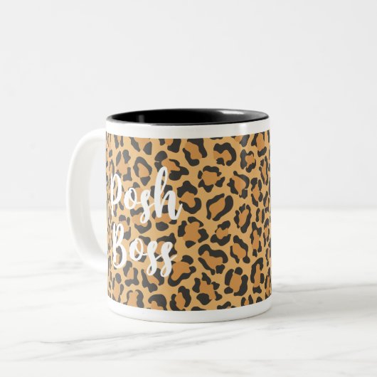 Posh Boss Leopard Tasse (Vorderseite Links)
