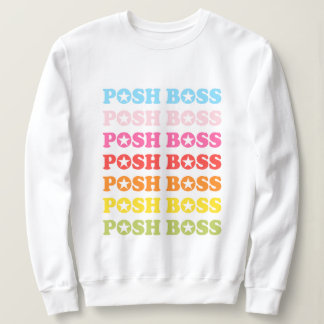 Posh-Boss-Star-Regenbogen-Sweater Sweatshirt