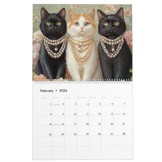 Posh Cat Calendar 2025 Katze Kalender (Feb 2026)