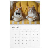 Posh Cat Calendar 2025 Katze Kalender (Mär 2027)