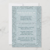 Posh Cats Aqua Blue Wedding Einladung (Rückseite)