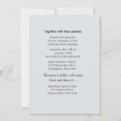 Posh Cats Aqua - Silver Sparkle Wedding Einladung (Rückseite)