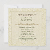 Posh Cats Elfenbeinhochzeit Einladung (Rückseite)