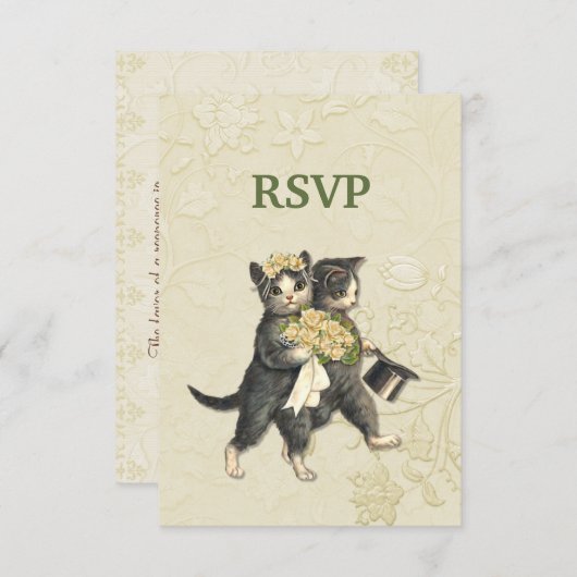 Posh Cats Ivory Wedding RSVP (Vorne/Hinten)