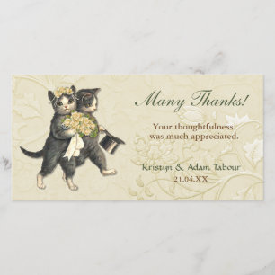 Posh Cats Wedding Dankeschön Card Dankeskarte