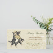 Posh Cats Wedding Dankeschön Card Dankeskarte (Stehend Vorderseite)
