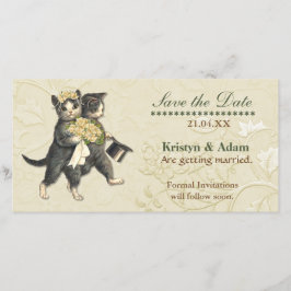 Posh Cats Wedding speichern das Datum Save The Date