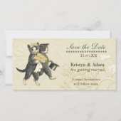 Posh Cats Wedding speichern das Datum Save The Date (Vorderseite)
