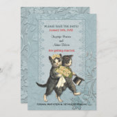 Posh Cats Wedding speichern das Datum Save The Date (Vorne/Hinten)