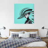 POSH CHIC COLLECTION #1 (AQUAMARIN) LEINWANDDRUCK (Insitu (Schlafzimmer))