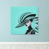 POSH CHIC COLLECTION #1 (AQUAMARIN) LEINWANDDRUCK (Insitu (Holzboden))